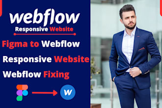 fix your webflow issues, bugs, and responsiveness and convert figma to webflow