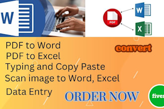 convert PDF to word or word to PDF and typing