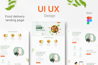 do figma ui UX design for responsive website, and landing page design