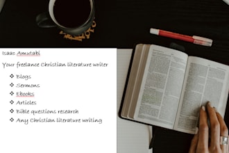 write your christian blog post, article, preaching and more