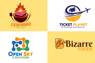 do modern minimalist business logo design with copyrights