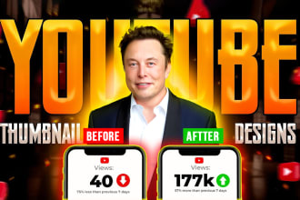 design premium youtube thumbnails in your channel