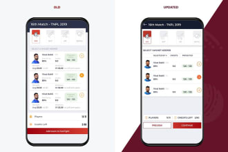 develop sports fantasy tournament gaming application just like dream 11