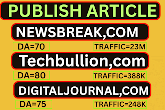 do premium SEO guest post backlink and publish news article, guest post service