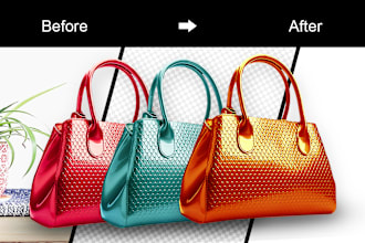 do product image editing, retouching, background removal and color changing