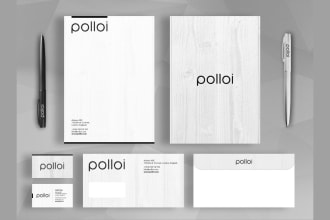 do business card, letterhead stationery and invoice design