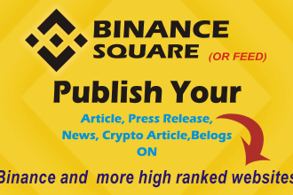 publish your article or interview on binance website on feed