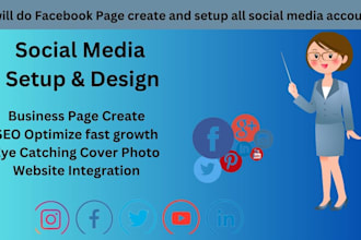 do facebook page create and setup all social media account