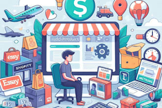 add upload products to shopify woocommerce etsy ebay amazon store listing