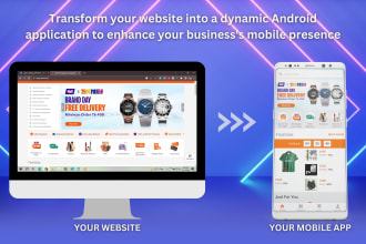 convert any website to android app with apk file or aab file