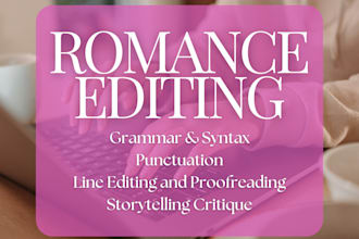 edit and critique your romance novel
