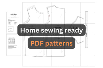 tile and layer PDF sewing pattern US letter, a4, a0, projector