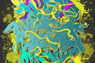 make graffiti, lettering, typography design logo for you