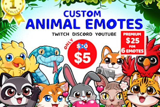 draw custom animal emotes for twitch youtube discord