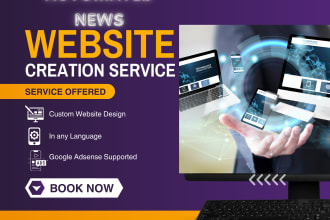 make automated news or blog website for you in any language