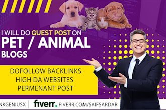 publish seo guest post on pet blog with high da dofollow