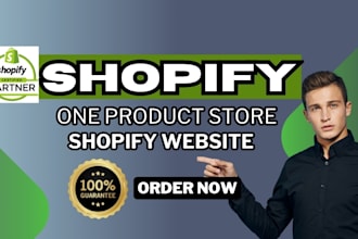 create shopify one product store, shopify dropshiping store,website modern