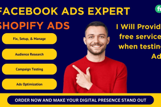 fix, setup facebook ads and instagram ads campaign shopify, lead ads