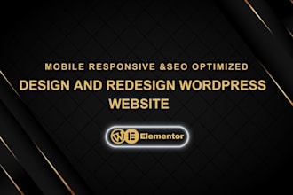 design or redesign wordpress website with elementor pro