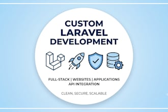 do custom laravel websites and applications as full stack developer
