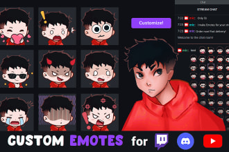 create cutest twitch emotes and sub badges for your stream