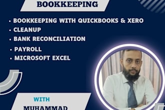 do accounting and bookkeeping using qb, xero and excel