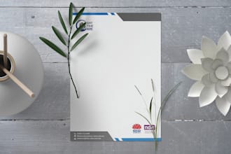 design a custom invoice template or a letterhead template