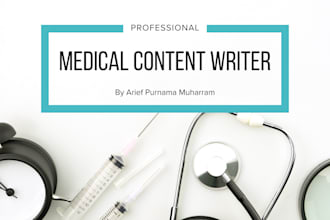 be your professional medical content writer