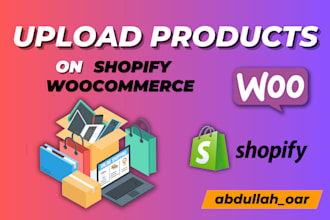 upload or add products to woocommerce, shopify store or any ecommerce store