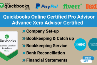 do setup, clean up and bookkeeping in quickbooks online and xero