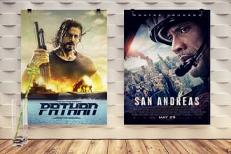 do retro vintage minimalist movie, film, music or event poster or flyer