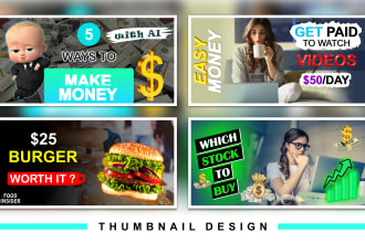 design youtube thumbnail for gaming, tutorials, vlogs