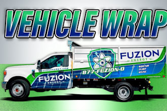 design awsome vehicle wrap,unique car wrap , van, food truck wrap design