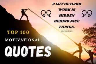design motivational, inspirational quotes with url and logo