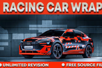 make awsome racing car wrap design,vehicle wrap,trailer wrap design
