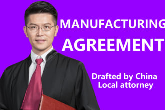 draft china manufacturing agreement manufacture contract