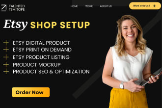 design etsy digital product setup etsy shop etsy store etsy seo print on demand