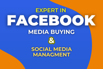 be your facebook ads media buyer,  instagram marketing, social media manager