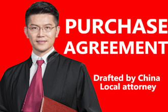 draft china purchase agreement contract