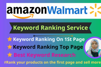 provide 1st page ranking on amazon and walmart with SEO