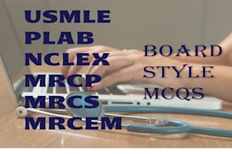 make usmle and plab board style mcqs for you