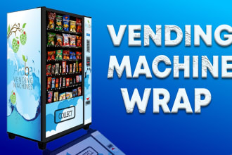 design creative vending machine wrap,eye catchingatm machine wrap design