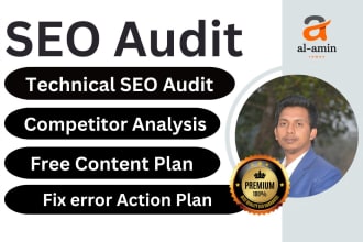 do SEO audit with keyword research and competitor analysis