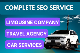 do complete SEO service for limousine, car rental, travel agency companies