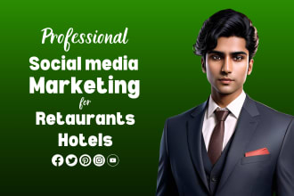 social media marketing manager for restaurant, hotel