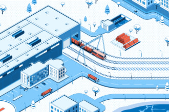 create for you stunning isometric infographic illustrations for your business