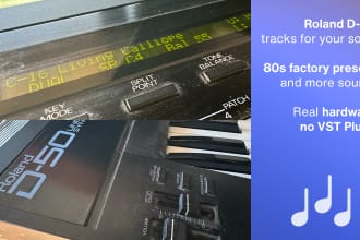 record authentic 80s sounds on a roland d 50 synthesizer