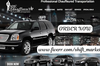 build auto dealership car rental sales chauffeur taxi booking limousine website