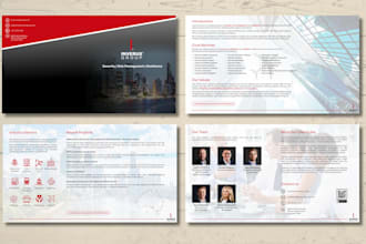 write and design a company profile, business flyer, trifold or bifold brochure