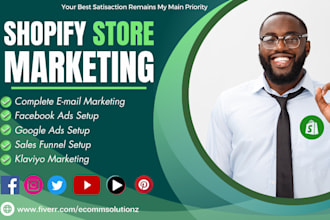 do complete shopify marketing, promote sales funnel, boost shopify sales